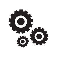 settings icon isolated on white background
