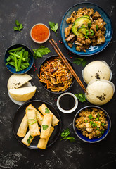 Asian assorted food set