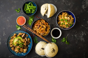 Asian assorted food set