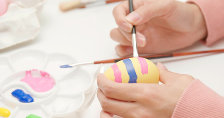 Obraz na płótnie Canvas Easter holiday egg, decoration of egg