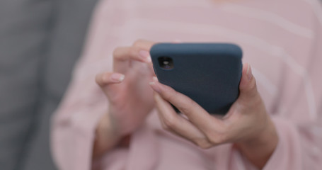 Hand holding cellphone