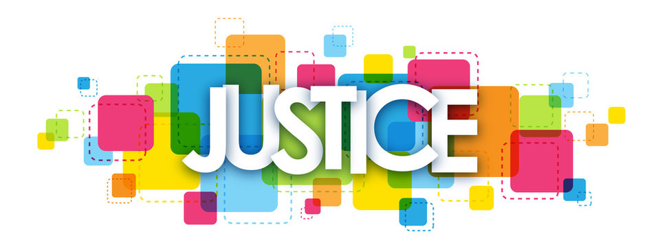 JUSTICE Colourful Letters Icon