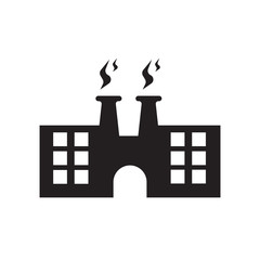 factory icon isolated on white background