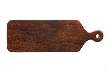 Dark handmade wood cutting board