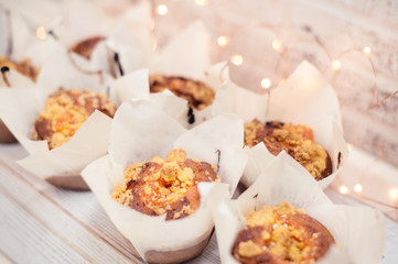 A lot of cupcakes prepared for being surved