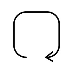 Update arrow icon  isolated on white background