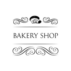 Bakery logo templates. Baker shop badge.  illustration isolated on white