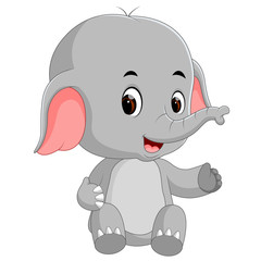 funny baby elephant cartoon