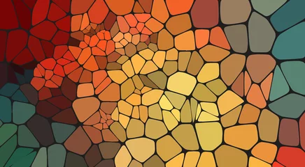 Poster Im Rahmen Colorful voronoi abstract 2D geometric background © igor_shmel