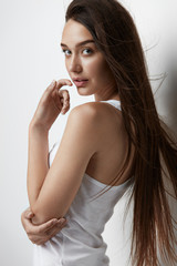 Fototapeta premium Beautiful Woman With Long Hair.