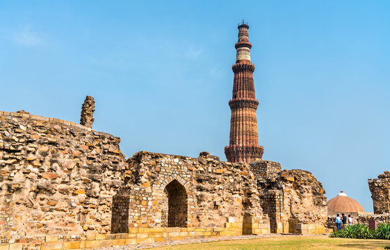 Alauddin Khilji Tomb and Madrasa at the Qutb Complex in Delhi, India