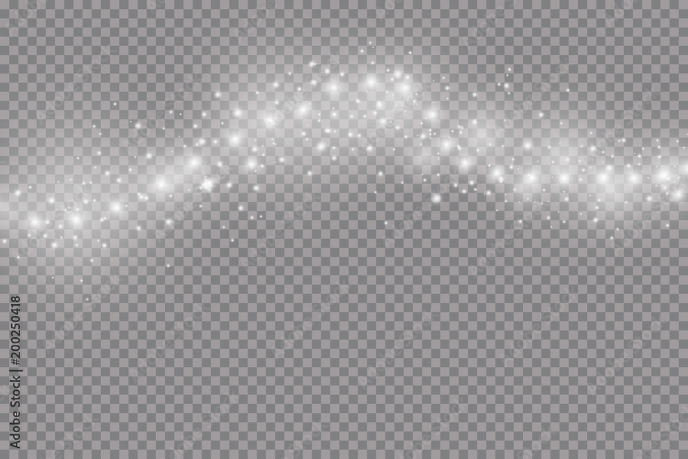 Poster set of golden glowing lights effects isolated on transparent background. sun flash with rays and spo