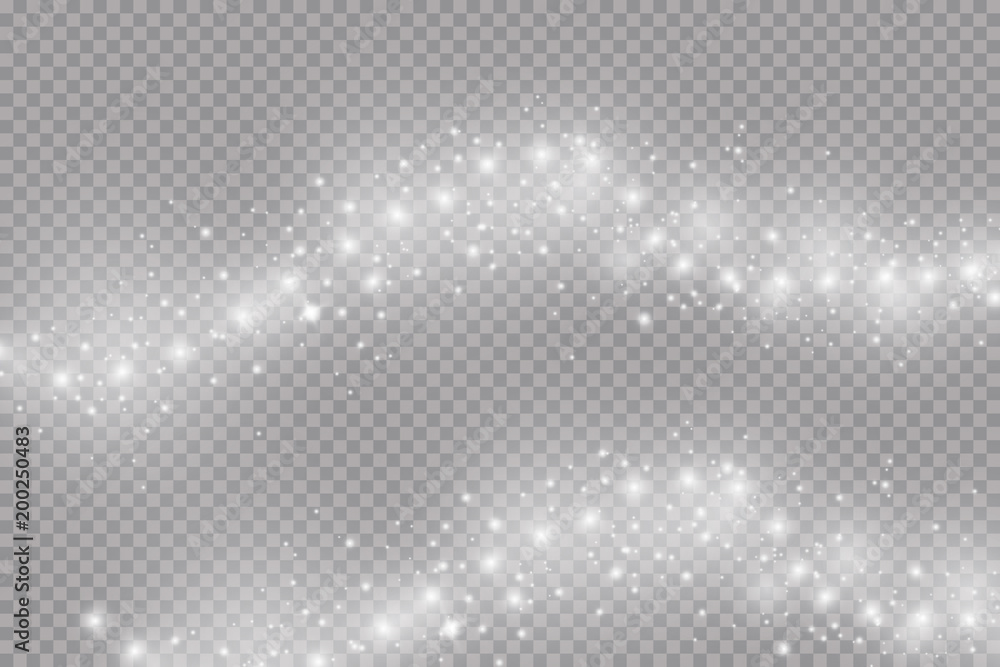 Poster set of golden glowing lights effects isolated on transparent background. sun flash with rays and spo