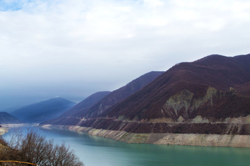 Жинвальское водохранилище, Грузия.