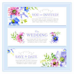 Floral wedding banner collection