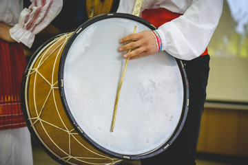 Large double headed drum, bulgarian traditional instrument.