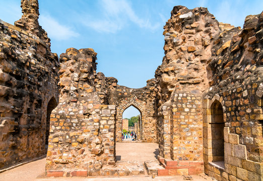 Alauddin Khilji Tomb and Madrasa at the Qutb Complex in Delhi, India