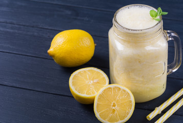 Healthy fresh lemon smoothie