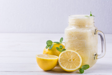 Healthy fresh lemon smoothie
