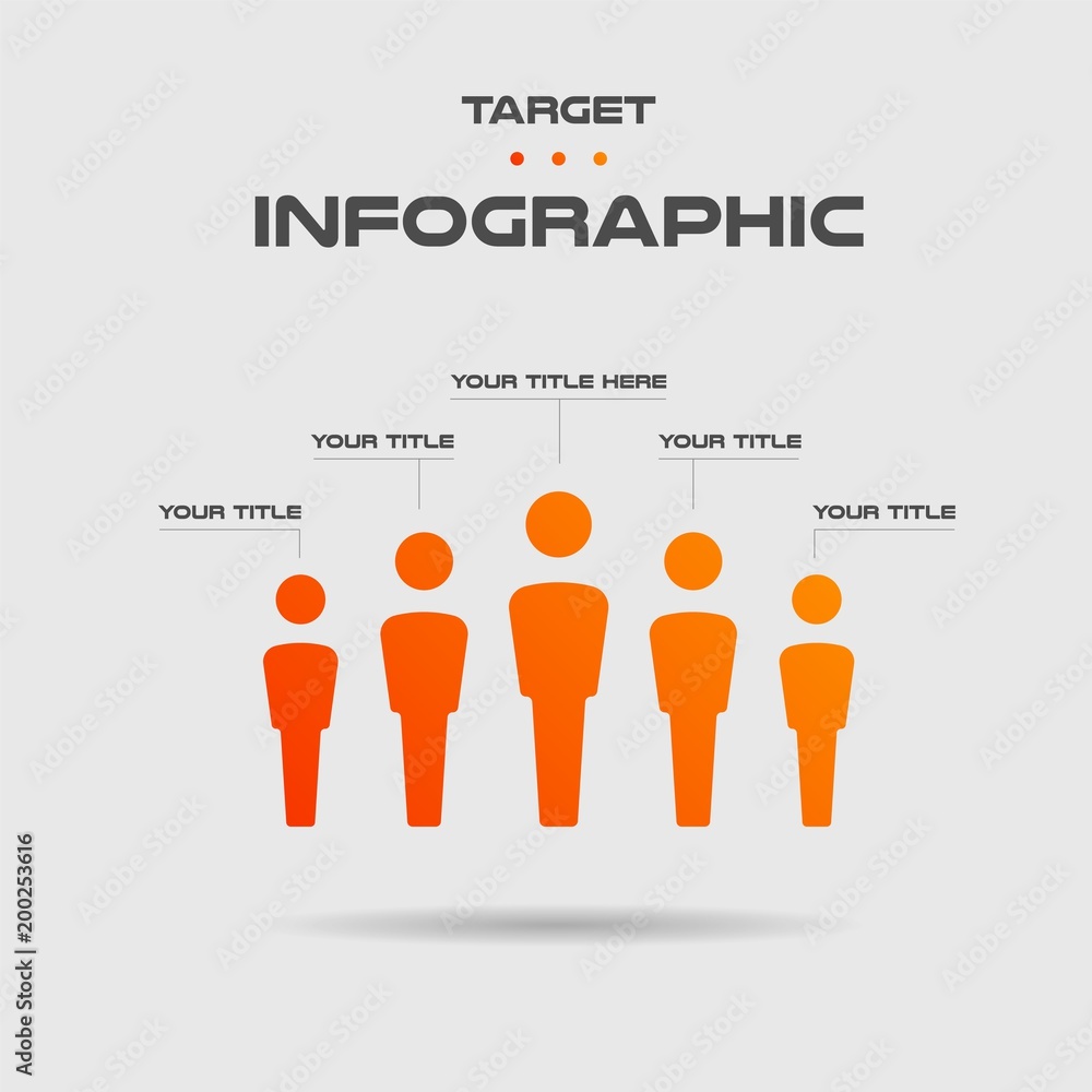 Poster personal growth target infographics. vector business template for presentation, workflow layout, ann
