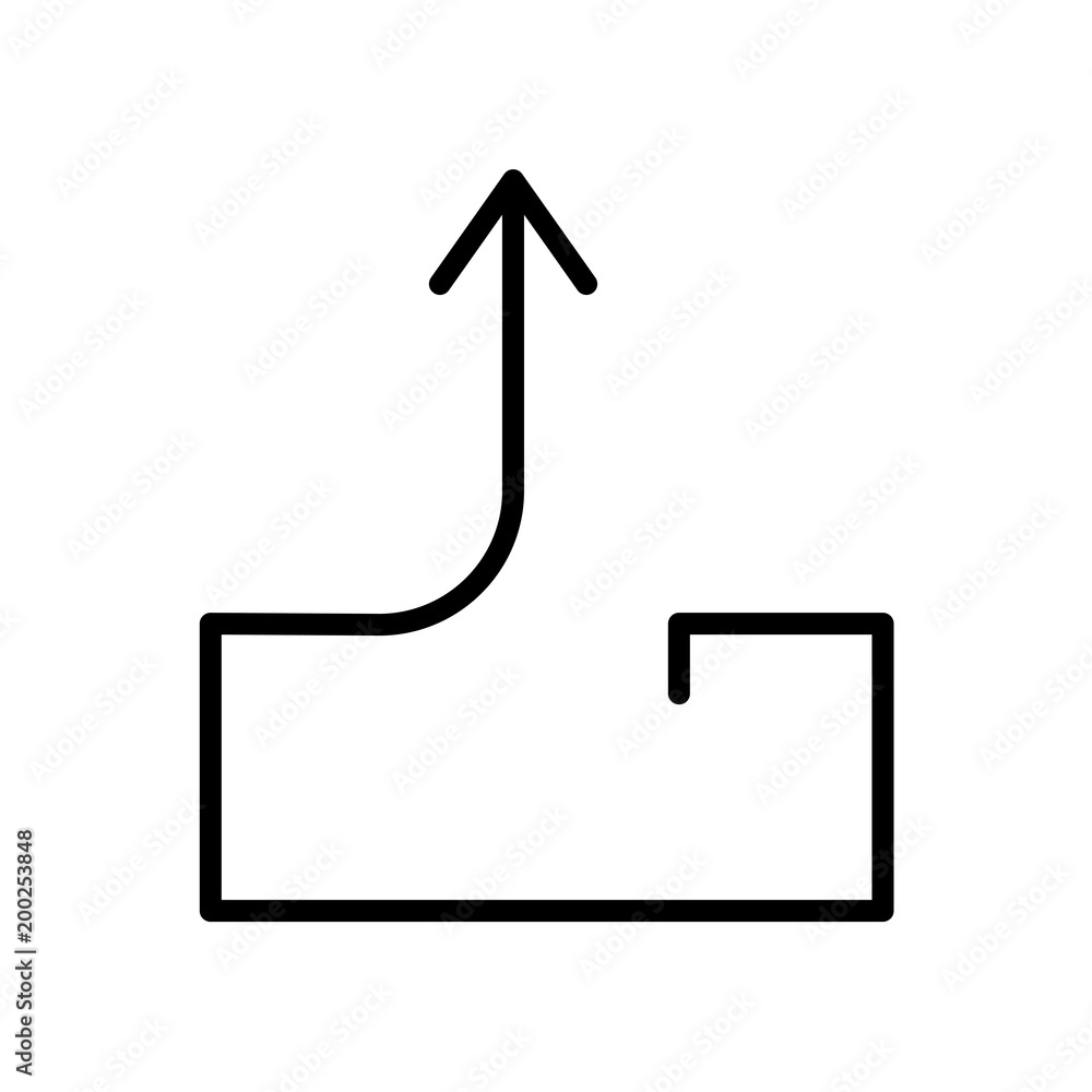 Poster outbox send mail icon  isolated on white background
