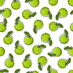 Apple seamless pattern design.