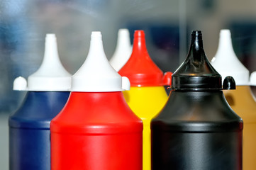 Plastic bottles for mayonnaise ketchup mustard sauce