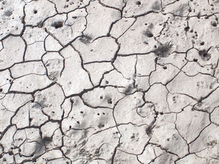 Top view shot of cracked soil