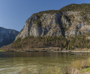 Obertraun village near Hallstatter sea in Austria