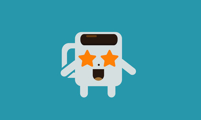 Fototapeta premium coffee cup cartoon