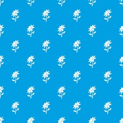 Flower pattern vector seamless blue