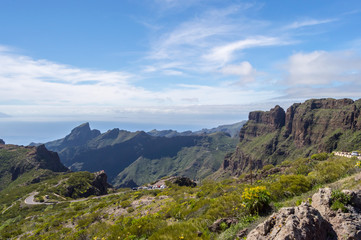 Fototapeta premium View of the mountains in the region of the village of Masca in the north west of 'island of Tenerife in SPAIN