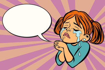 Woman praying and crying