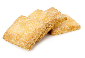 Square cookies with sugar