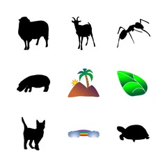 icon Animal with spring, wildlife, africa, clouds and summer