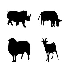 icon Animal with maskot, black, hoof, cartoon and sketch