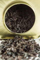 Traditional Chinese red, black tea and brew sieve