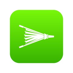 Fire bellows icon digital green