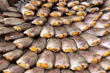 Dried fish at the market