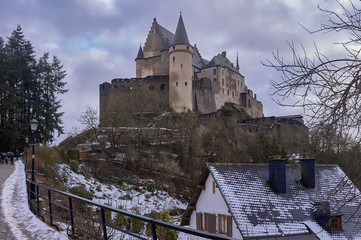 Chateau Vianden schneebedeckt
