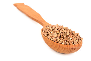 Buckwheat in spoonful