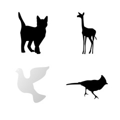 icon Animal with jump, wildlife, love, savannah and forest