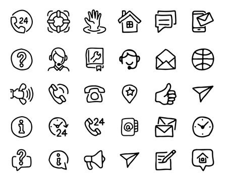 support hand drawn icon design illustration, line style icon, designed for app and web
