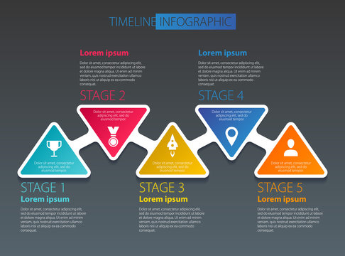 Timeline infographic design template.