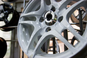 white cast wheel for car