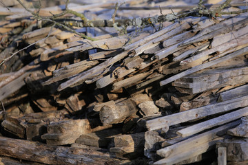 Fire wood pile