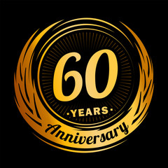60 years anniversary. Anniversary logo design. 60 years logo.