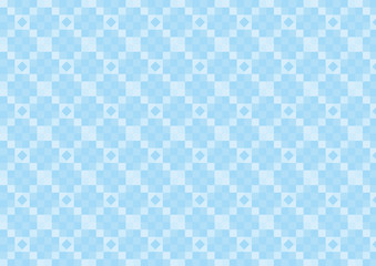 水色の四角の幾何学模様パターン