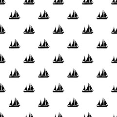 Sailing ship pattern vector seamless