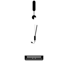 Electronic with hair, hair dryer and temperature